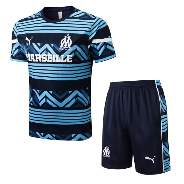 Maillot Entrainement Marseille Ensemble Complet 2022-23 Bleu